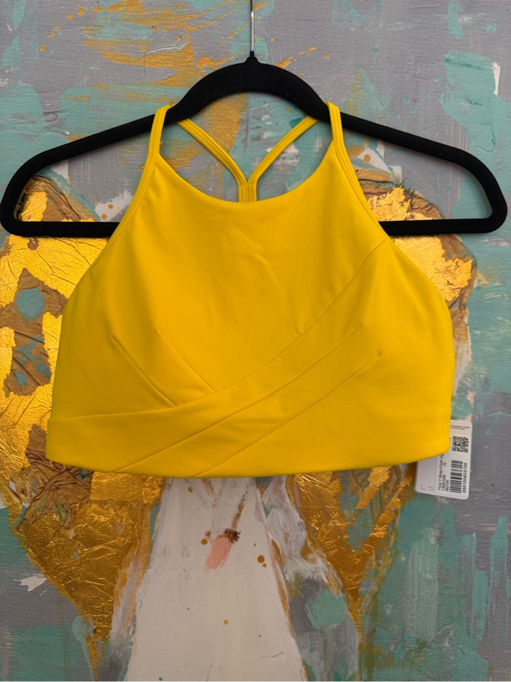 lululemon athletica Sunny Yellow High-Neck Sports Bra with Strappy Back